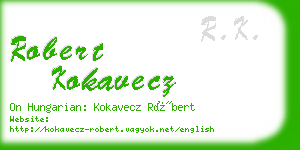 robert kokavecz business card